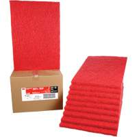 Carpet Bonnet Pad, 14" x 20", Buffing/Cleaning, Red Distribution Élite MP