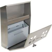 Cendrier, Montage mural, Acier inoxydable, Capacit&eacute; 1.6 Litres, Hauteur 13-4/5" Distribution Élite MP