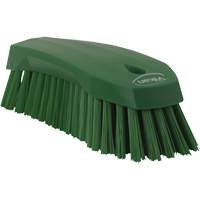 Large Angled Hand Brush, Stiff Bristles, 8" Long, Green Distribution Élite MP