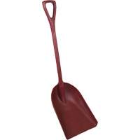 One-Piece Metal Detectable Shovel, 13-3/4" x 17" Blade, 42-1/2" Length, Plastic, Red Distribution Élite MP
