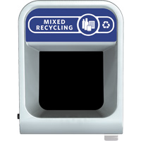 Conteneur pour d&eacute;chets de recyclage m&eacute;lang&eacute;s Configure, Vrac, Acier, 45 gal. US Distribution Élite MP