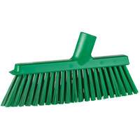 Dustpan Broom with Angled Thread, Medium Bristles, 10", Polyester, Green Distribution Élite MP