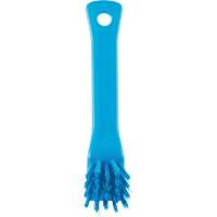 Brosse avec rebord grattoir, Soies Ferme, Longueur de 6", Bleu Distribution Élite MP