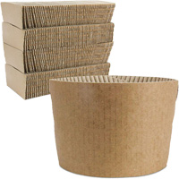 Kraft Coffee Cup Sleeves, Paper, 12 oz. - 20 oz., Brown Distribution Élite MP