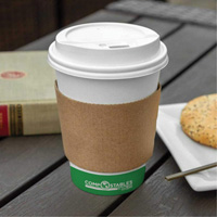 Kraft Coffee Cup Sleeves, Paper, 12 oz. - 20 oz., Brown Distribution Élite MP