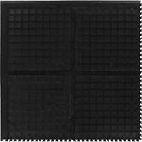 Hog Heaven&reg; Modular Tile - Center, Corrugated, 3' x 3' x 3/4", Black, Nitrile Distribution Élite MP