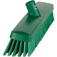 Push Broom Head, Fine/Stiff Bristles, 16-1/2", Polyester/Polypropylene, Green Distribution Élite MP