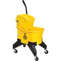 Seau & essoreuse pour vadrouille Grizzly, Pression vers le bas, 8 gal. US (32 pintes), Jaune Distribution Élite MP