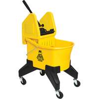 Seau & essoreuse pour vadrouille Grizzly, Pression lat&eacute;rale, 8 gal. US (32 pintes), Jaune Distribution Élite MP
