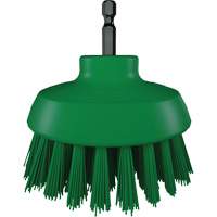 Brosse ronde HyDrive pour perceuse, Soies Tr&egrave;s ferme, Longueur de 3-1/10", Vert Distribution Élite MP