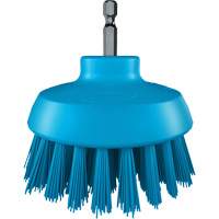 Brosse ronde HyDrive pour perceuse, Soies Tr&egrave;s ferme, Longueur de 3-1/10", Bleu Distribution Élite MP
