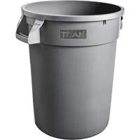Grey Titan Garbage Container, Plastic, 20 US gal. Distribution Élite MP