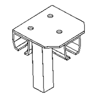Support de montage au sol pour murs-rideaux Distribution Élite MP