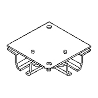 Raccord pour joint d'angle de 90° pour murs-rideaux mont&eacute;s au plafond Distribution Élite MP