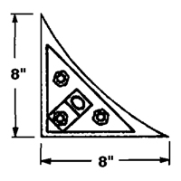 Wheel Chock, 8" x 8" x 8", Black Distribution Élite MP