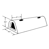 D&eacute;fenses de quai en caoutchouc refoul&eacute;, Caoutchouc, 4-1/2" la x 12" lo x 3-3/4" p Distribution Élite MP