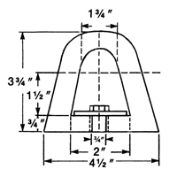 D&eacute;fenses de quai en caoutchouc refoul&eacute;, Caoutchouc, 4-1/2" la x 12" lo x 3-3/4" p Distribution Élite MP