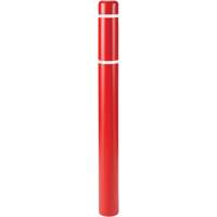 Polyethylene Bollard Covers, 6-5/8" Dia. x 52" L, Red Distribution Élite MP