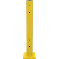 Double Guard Rail Post, Steel, 5" L x 44" H, Safety Yellow Distribution Élite MP