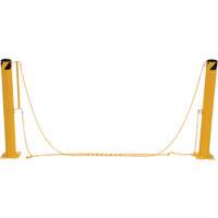 Syst&egrave;me de bornes de protection et chaînes pour quai, Acier, 42" h x 6-5/8" la, Jaune Distribution Élite MP
