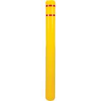 Capuchon en poly&eacute;thyl&egrave;ne pour borne de protection, 4-1/2" dia. x 52" l, Rouge/Jaune Distribution Élite MP