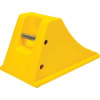 Wheel Chocks with Rubber Tread, Polyurethane, Yellow, 11-1/4" W x 21" D x 12-1/4" H Distribution Élite MP