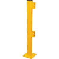 End Post for Light-Duty Guard Rails, Steel, 42" H, Safety Yellow Distribution Élite MP