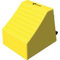 Cale de roue ultra-robuste pour l'exploitation mini&egrave;re Checkers Safety, PEHD, Jaune, 14-1/2" la x 17-1/2" p x 16" h Distribution Élite MP