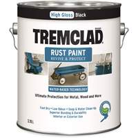 Peinture antirouille &agrave; base d'eau Tremclad, 3,78 L, Gallon, Noir Distribution Élite MP