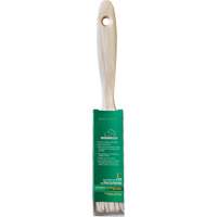 Pinceau pour murs et moulures One Coat, Soie blanche, Manche Bois, Largeur de 1" Distribution Élite MP