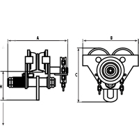 Chariots ajustables, 1000 lb (0,5 tonne) Capacit&eacute;, 2-11/16" - 5-1/4" Distribution Élite MP