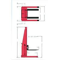 Gerbeur hydraulique, Fonctionnement &eacute;lectrique, Capacit&eacute; 1500 lb, Lev&eacute;e max 60" Distribution Élite MP