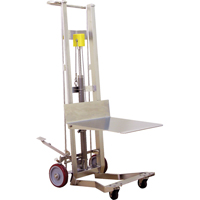 Gerbeur hydraulique &agrave; plateforme, M&eacute;canisme Pompe au pied, Capacit&eacute; de 750 lb, Levage max de 54" Distribution Élite MP