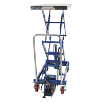 Pneumatic Hydraulic Scissor Lift Table, Steel, 35-1/2" L x 20" W, 800 lbs. Cap. Distribution Élite MP