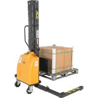 Narrow Mast Powered Lift Stacker, Electric Operated, 1000 lbs. Capacity, 63" Max Lift Distribution Élite MP