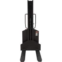Narrow Mast Powered Lift Stacker, Electric Operated, 1000 lbs. Capacity, 63" Max Lift Distribution Élite MP
