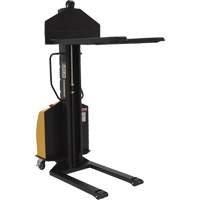 Narrow Mast Powered Lift Stacker, Electric Operated, 1000 lbs. Capacity, 63" Max Lift Distribution Élite MP