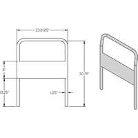 24" Chrome Handle for Platform Truck Distribution Élite MP