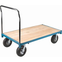 Chariot &agrave; plateforme robuste, 48" lo x 24" la, Capacit&eacute; de 1200 lb, Roues en Pneumatique Distribution Élite MP