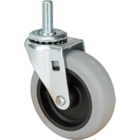 Stem Caster, Swivel, 3" (76 mm) Dia., 80 lbs. (36 kg.) Capacity Distribution Élite MP