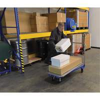 Platform Cart, 48" L x 24" W, 1500 lbs. Capacity, Mold-on Rubber Casters Distribution Élite MP