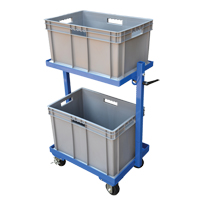 Stock Cart, Steel, 30-11/16" W x 19-1/4" D, 2 Shelves, 200 lbs. Capacity Distribution Élite MP