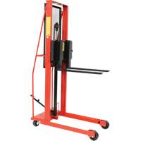 Hydraulic Fork Lift Stacker, Foot Pump Operated, 1000 lbs. Capacity, 76" Max Lift Distribution Élite MP