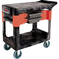 Maintenance Tool Cart, 2 Drawers, 38" L x 19-1/4" W x 33-3/8" H, Black Distribution Élite MP