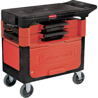 Trades Carts With Lockable Cabinet, 2 Drawers, 38" L x 19-1/4" W x 33-3/8" H, Black Distribution Élite MP