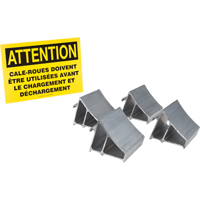 Ensemble de cales-roue en aluminium, 7" la x 6" p x 6" h Distribution Élite MP