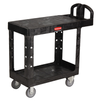 Flat Shelf Heavy Duty Utility Cart - 4505-00, 2 Tiers, 17-1/4" x 38-1/10" x 38-1/2", 500 lbs. Capacity Distribution Élite MP