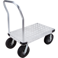 Aluminum Platform Truck, 24" W x 36" L, 1600 lbs. Cap., Pneumatic Wheels Distribution Élite MP