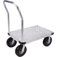 Aluminum Platform Truck, 24" W x 36" L, 1200 lbs. Cap., Flat Free Wheels Distribution Élite MP