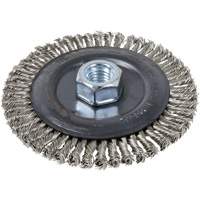 Brosse pour cordon de soudure, Dia. 5", Fils 0,022", Arbre 5/8"-11, Acier inoxydable Distribution Élite MP